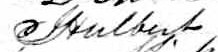 Signature de J Hulbert: 27 juillet 1847