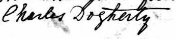 Signature de Charles Dogherty: 11 février 1850