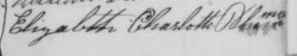 Signature d'Elizabeth Charlotte Plu: 7 août 1853 Signature d'Elizabeth Charlotte Plu: 7 août 1853
