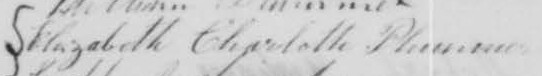 Signature de Elizabeth Charlotte Pl: 28 septembre 1856 Signature de Elizabeth Charlotte Pl: 28 septembre 1856