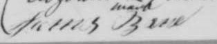 Signature de James Bane: 5 mars 1854