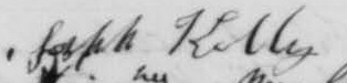 Signature de Joseph Kelly: 17 août 1858