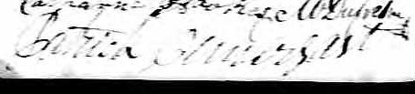 Signature de Patrick Bundergast: 23 juin 1829 Signature de Patrick Bundergast: 23 juin 1829