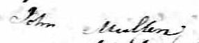 Signature de John Mullen: 12 janvier 1831 Signature de John Mullen: 12 janvier 1831