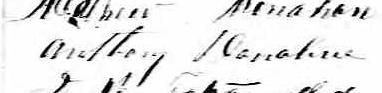 Signature de Anthony Donahue: 12 avril 1871