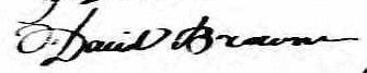 Signature de David Brown: 14 juillet 1834