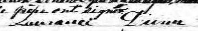 Signature de Laurance Dunn: 23 juin 1861 Signature de Laurance Dunn: 23 juin 1861