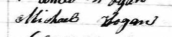 Signature de Michael Hogan: 3 février 1873