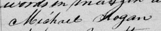Signature de Michael Hogan: 17 avril 1878
