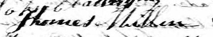 Signature de Thomas Mullen: 23 novembre 1852