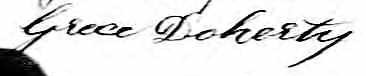 Signature de Grace Doherty: 19 juin 1838
