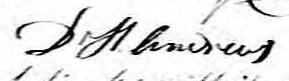 Signature de D H Andrews: 6 mai 1834 Signature de D H Andrews: 6 mai 1834