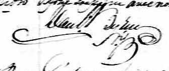 Signature de Daniel Byrne: 12 aout 1838