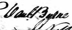 Signature de Daniel Byrne: 17 juin 1845