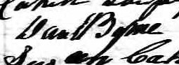 Signature de Daniel Byrne: 6 juin 1846