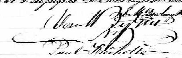 Signature de Daniel Byrne N.P.: 31 janvier 1861