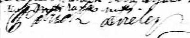 Signature de Peter Orily: 22 février 1841