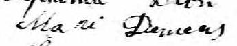 Signature de Mari Demers: 25 janvier 1871