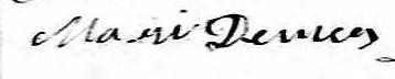 Signature de Mari Demers: 14 février 1871