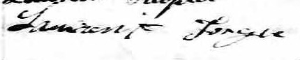 Signature de Laurent Forgue: 6 novembre 1843