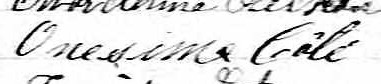 Signature d'Onésime Côté: 8 janvier 1867 Signature d'Onésime Côté: 8 janvier 1867