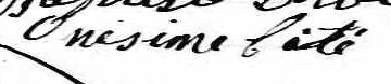 Signature d'Onésime Côté: 20 juillet 1874 Signature d'Onésime Côté: 20 juillet 1874