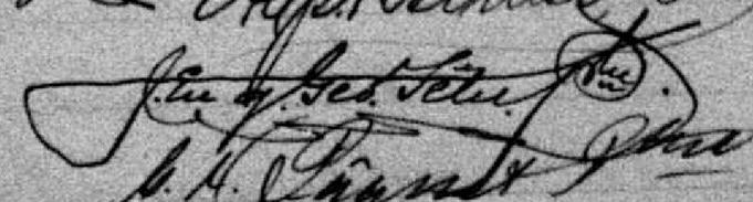 Signature de J. Eug. Geo. Têtu Ptre: 17 octobre 1889