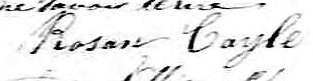 Signature de Rosan Coyle: 25 janvier 1848