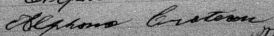Signature d'Alphonse Croteau: 7 juillet 1890 Signature d'Alphonse Croteau: 7 juillet 1890