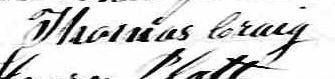Signature de Thomas Craig: 17 janvier 1876