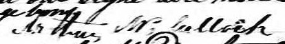 Signature d'Arthur McCulloch: 5 juin 1850 Signature d'Arthur McCulloch: 5 juin 1850