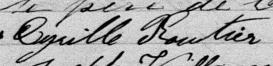 Signature de Cyrille Routier: 10 octobre 1882 Signature de Cyrille Routier: 10 octobre 1882
