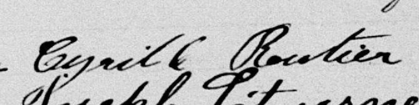 Signature de Cyrille Routier: 8 juillet 1890 Signature de Cyrille Routier: 8 juillet 1890