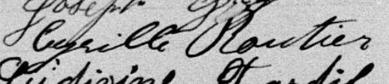Signature de Cyrille Routier: 6 novembre 1893 Signature de Cyrille Routier: 6 novembre 1893
