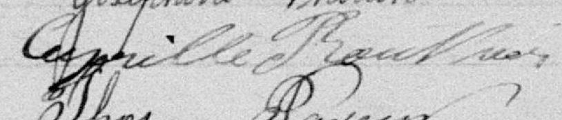 Signature de Cyrille Routhier: 26 février 1900 Signature de Cyrille Routhier: 26 février 1900
