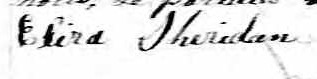 Signature d'Eliza Sheridan: 3 avril 1852 Signature d'Eliza Sheridan: 3 avril 1852