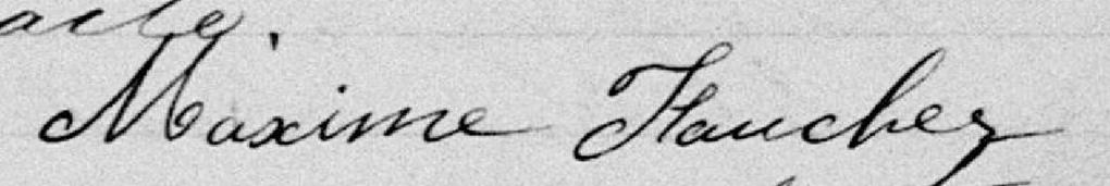 Signature de Maxime Faucher: 14 janvier 1888 Signature de Maxime Faucher: 14 janvier 1888