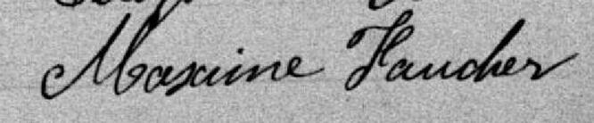 Signature de Maxime Faucher: 24 février 1893 Signature de Maxime Faucher: 24 février 1893