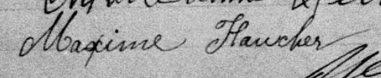 Signature de Maxime Faucher: 9 juin 1895 Signature de Maxime Faucher: 9 juin 1895