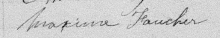 Signature de Maxime Faucher: 10 janvier 1899 Signature de Maxime Faucher: 10 janvier 1899