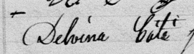 Signature de Delvina Côté: 28 novembre 1888