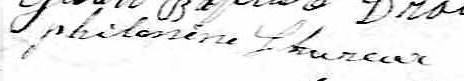 Signature de Philomène L'Hureux: 7 février 1854