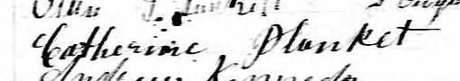 Signature de Catherine Plunket: 17 avril 1866 Signature de Catherine Plunket: 17 avril 1866