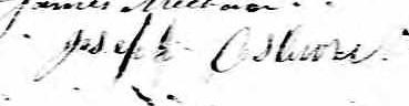 Signature de Joseph Osburn: 10 avril 1871 Signature de Joseph Osburn: 10 avril 1871