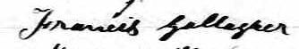 Signature de Francis Gallagher: 7 octobre 1873