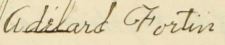 Signature d'Adélard Fortin: 24 décembre 1904