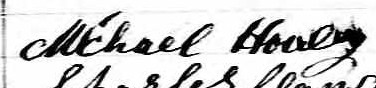 Signature de Michael Houley: 13 février 1855