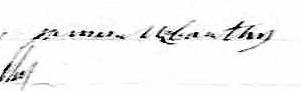 Signature de James McCarthy: 8 février 1876 Signature de James McCarthy: 8 février 1876