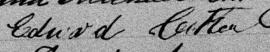Signature de Edward Cotter: 2 janvier 1879