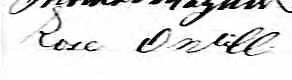 Signature de Rose O'Neill: 6 avril 1866 Signature de Rose O'Neill: 6 avril 1866
